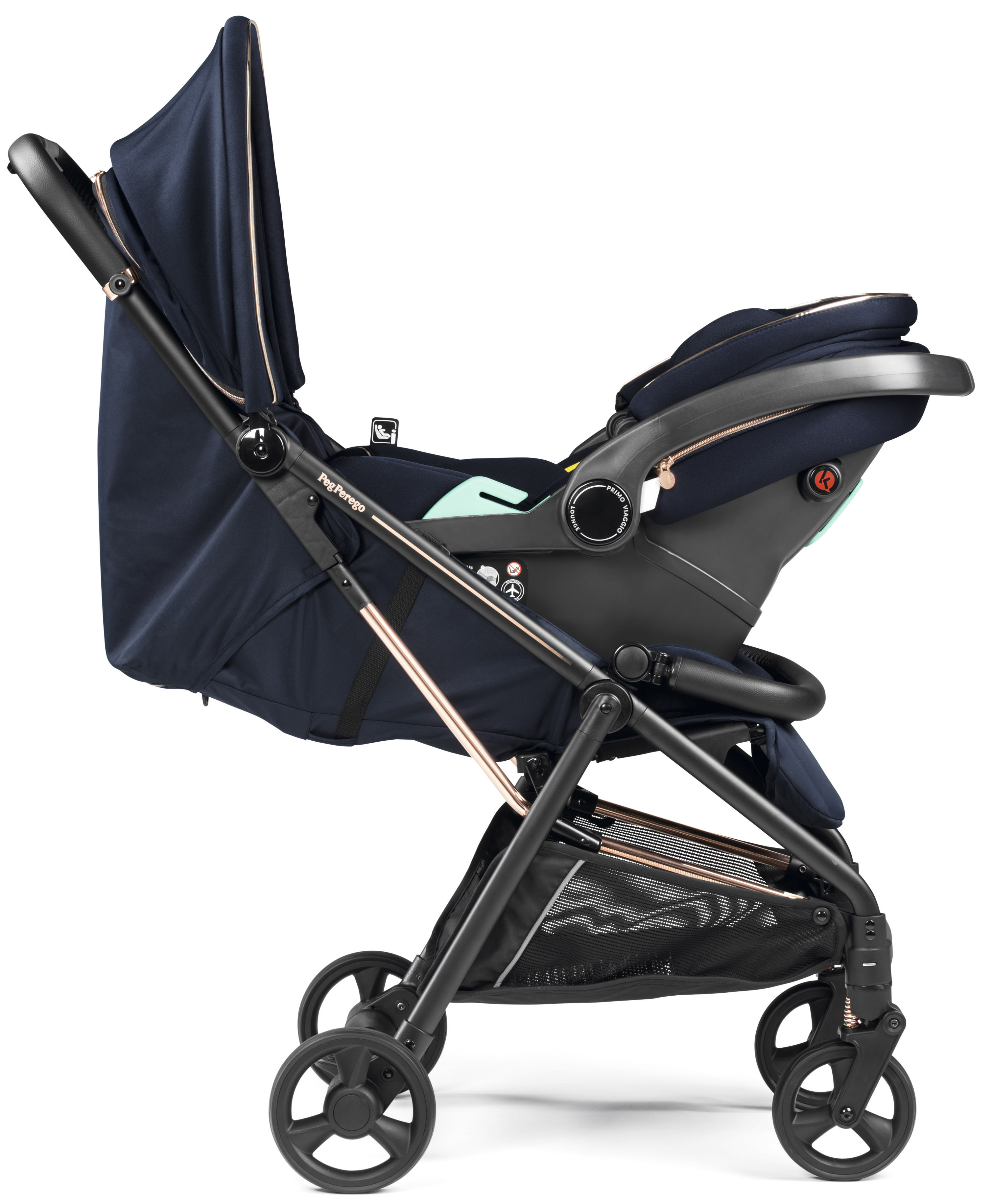 Коляска прогулочная Peg-Perego Selfie Plus синий - фото 12