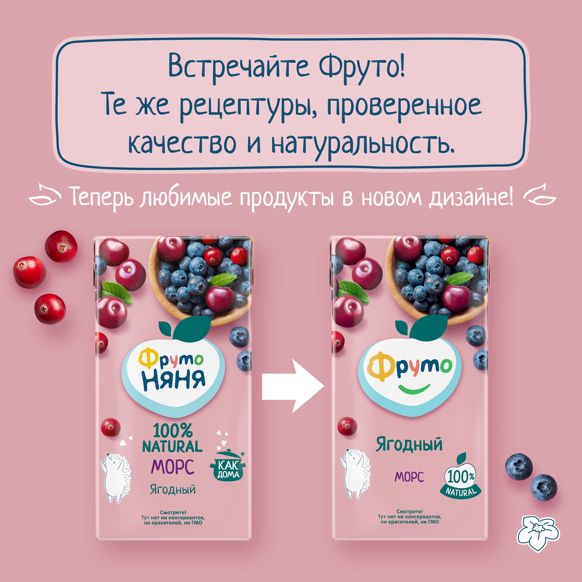 Морс Фруто из клюквы черники и вишни 0.5л с 3 лет - фото 2