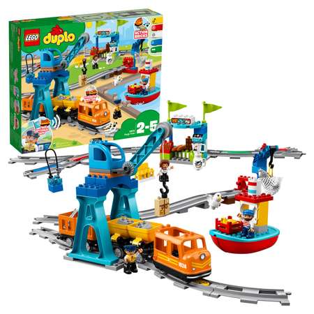 Конструктор LEGO DUPLO Town Грузовой поезд блочный