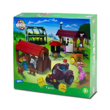 Конструктор kids bricks Ферма 367 дет.