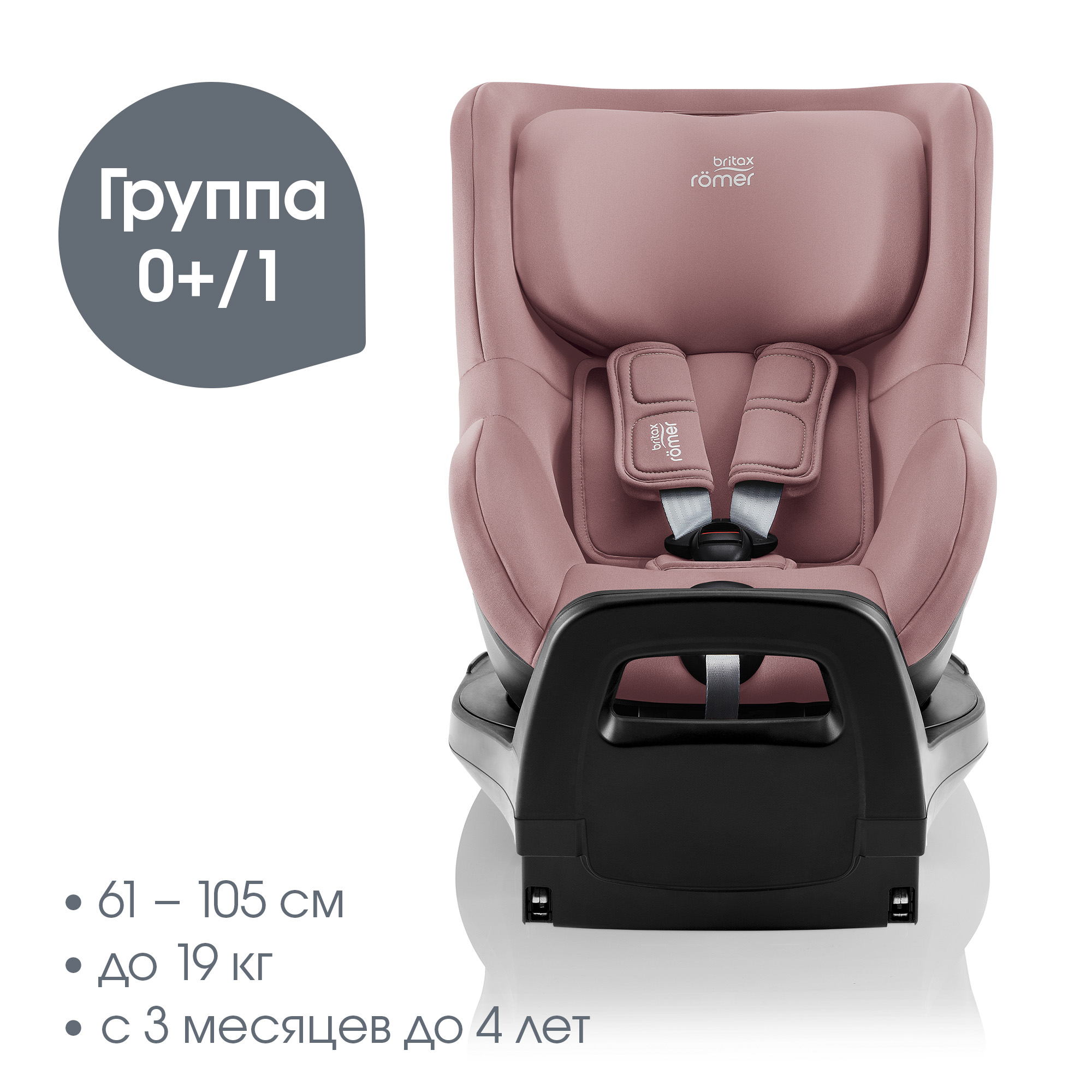 Автокресло Britax Roemer Dualfix Pro Dusty Rose Isofix 0+/1 (0-18 кг) - фото 3