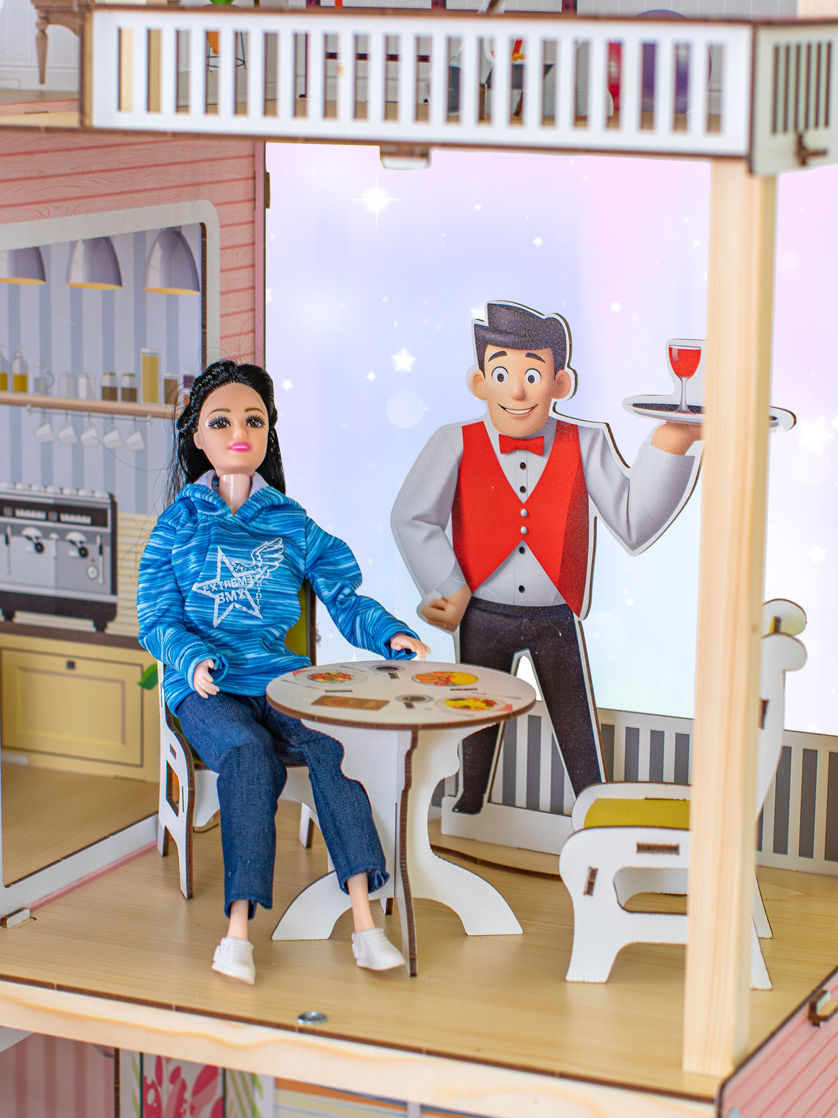 Домик для кукол M-WOOD 120 см с мебелью 3038 - фото 10