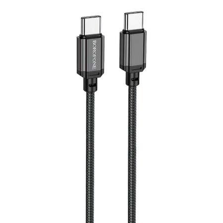 USB-C кабель Borofone BX87 Sharp Type-C 60W 1м нейлон черный