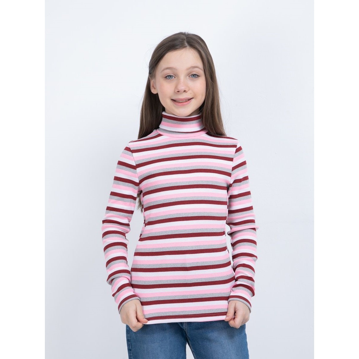Водолазка SOFT SECRET К-7018Н/винный/меланж/розовый/белый - фото 1