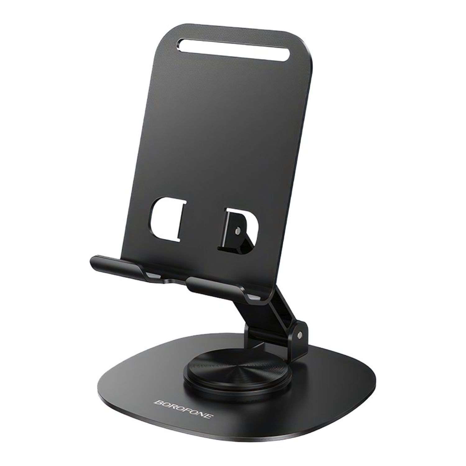Держатель для смартфона настольный Borofone Fit metal черный - фото 1