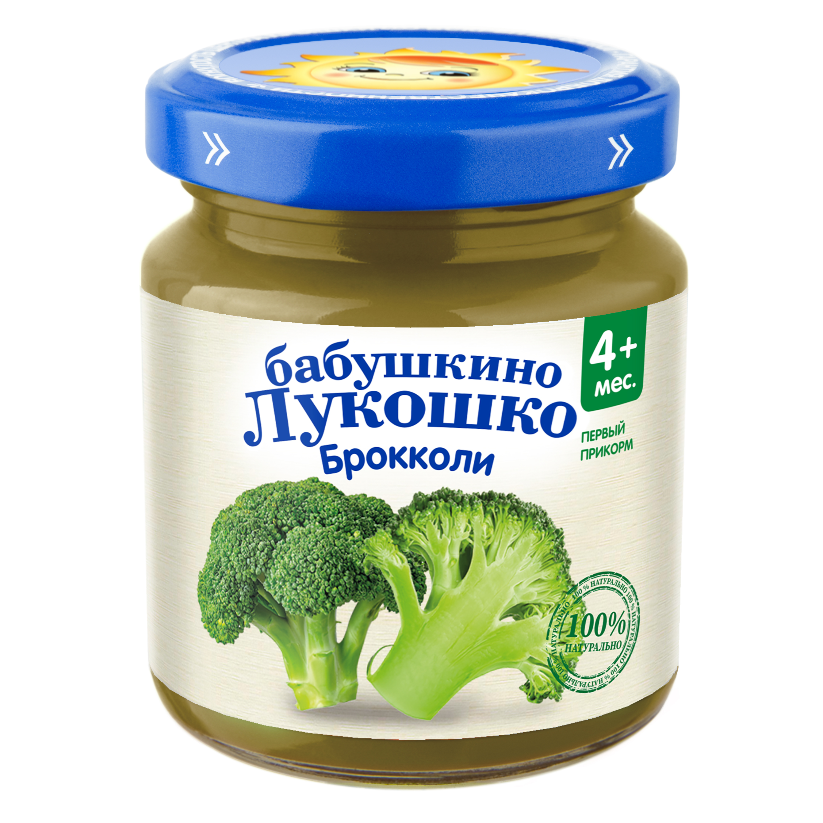 Пюре Бабушкино лукошко брокколи для детей с 4 месяцев 100 г - фото 1