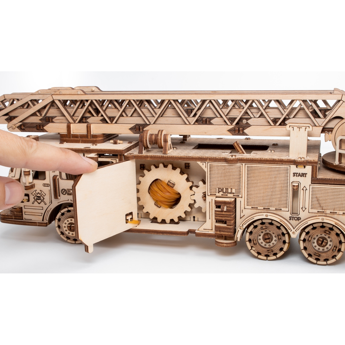 Конструктор Eco Wood Art Пожарная машина деревянный 439 дет. - фото 10