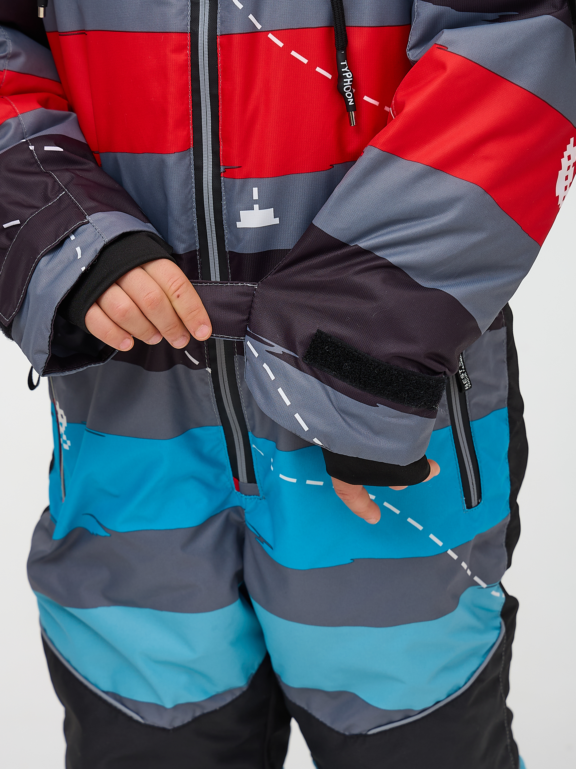 Комбинезон Kvartet 853 серо-красный - фото 15