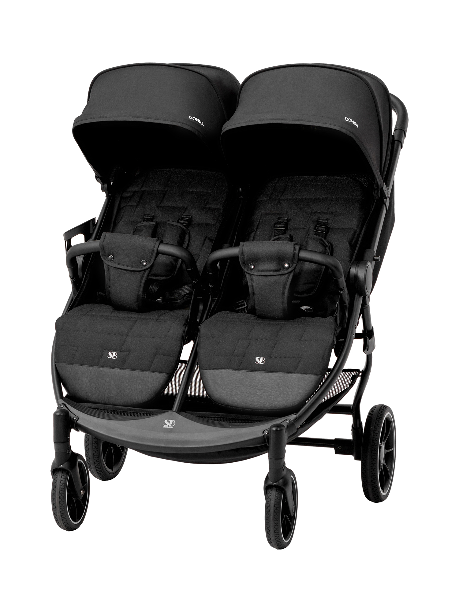 Коляска прогулочная для двойни Sweet Baby Donna Black черный - фото 13