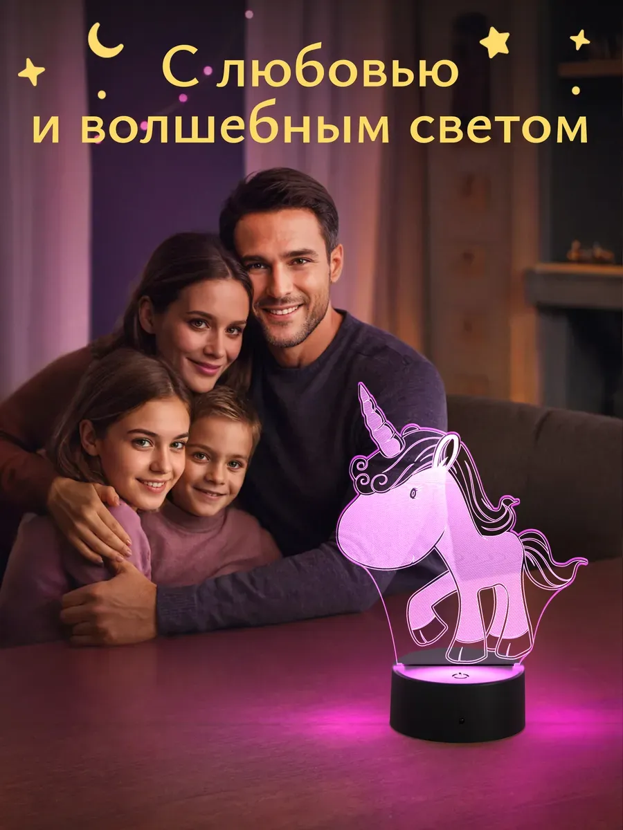 Ночник Светофей детский Единорог - фото 6