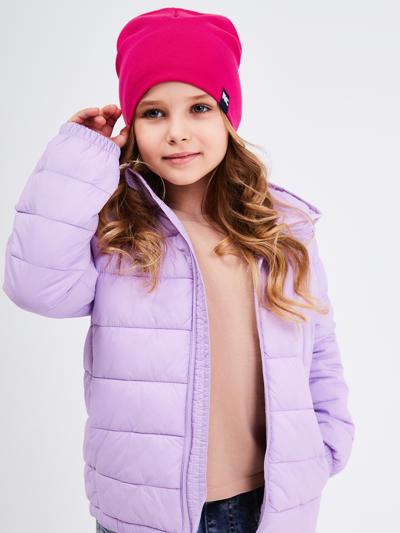 Шапка NYCkids NYC-H-067-plainG-fuchsia - фото 13