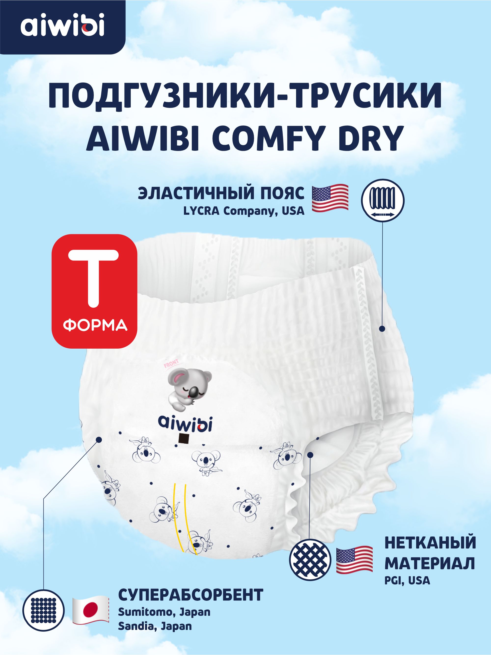 Трусики AIWIBI Comfy dry XL 52 шт. - фото 2