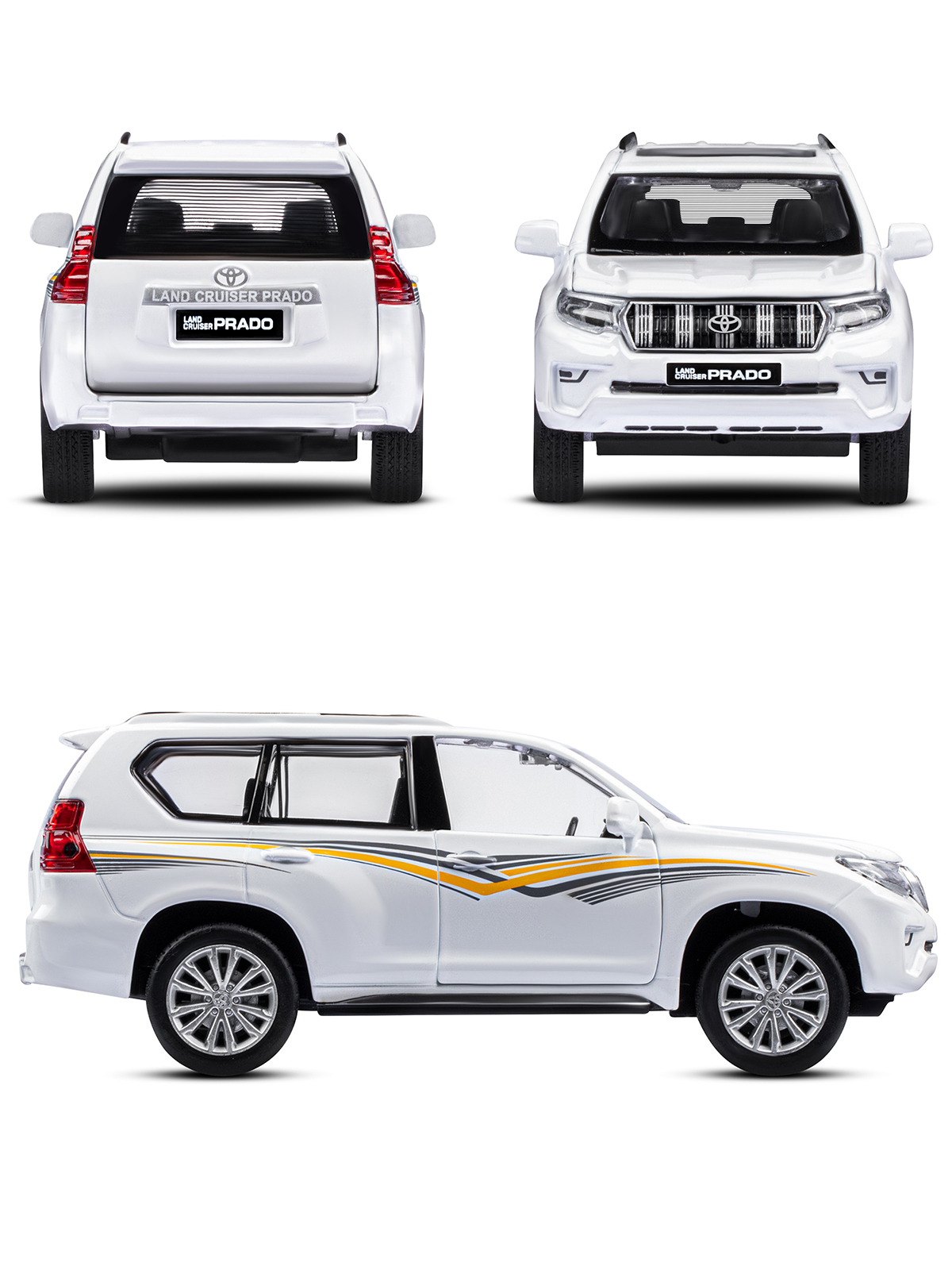 Внедорожник АВТОпанорама Toyota Land Cruiser Prado 1:32 JB1251319 - фото 6