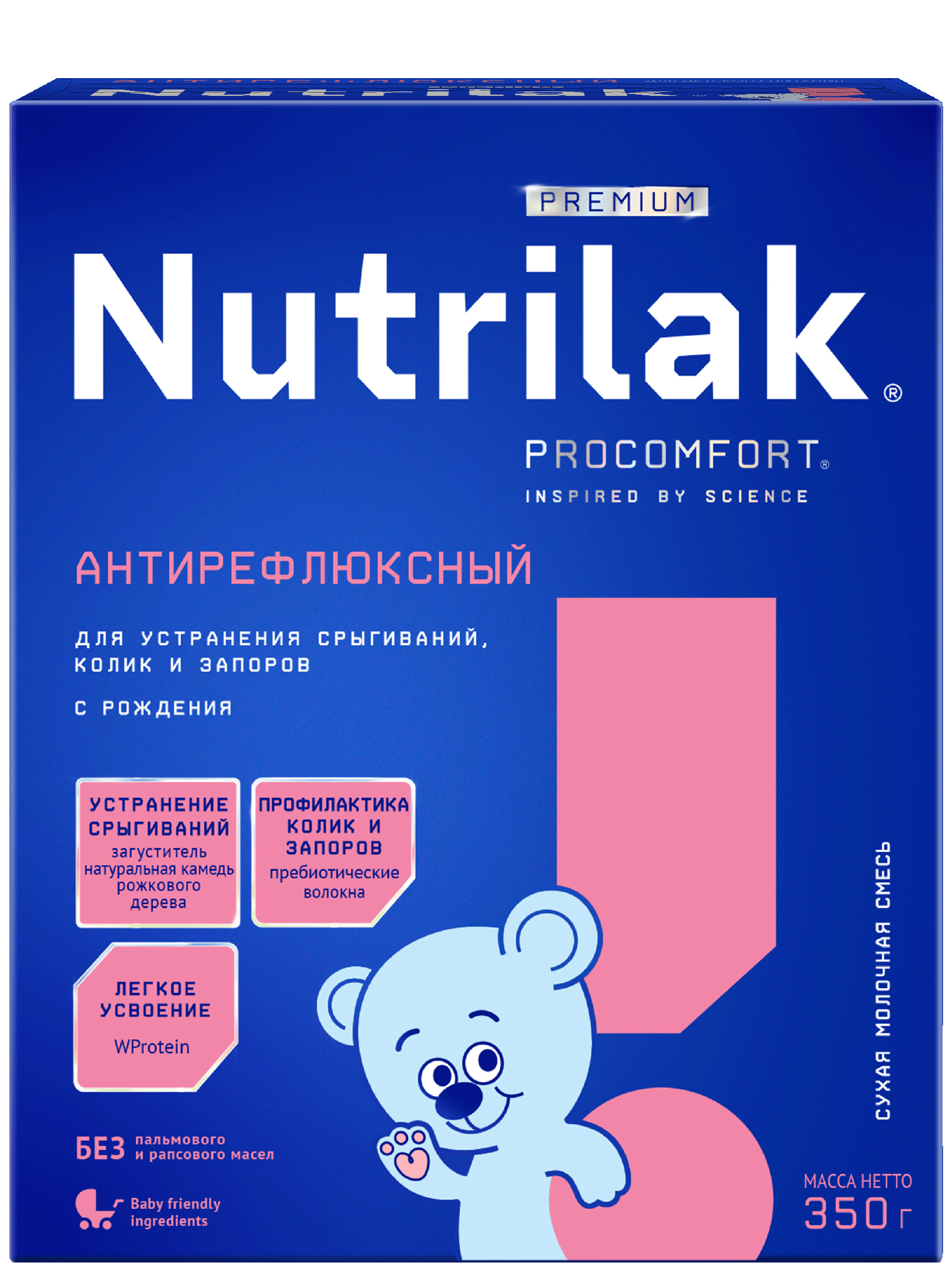 Изображение товара Детская молочная смесь Nutrilak Premium антирефлюкс 350г для малышей