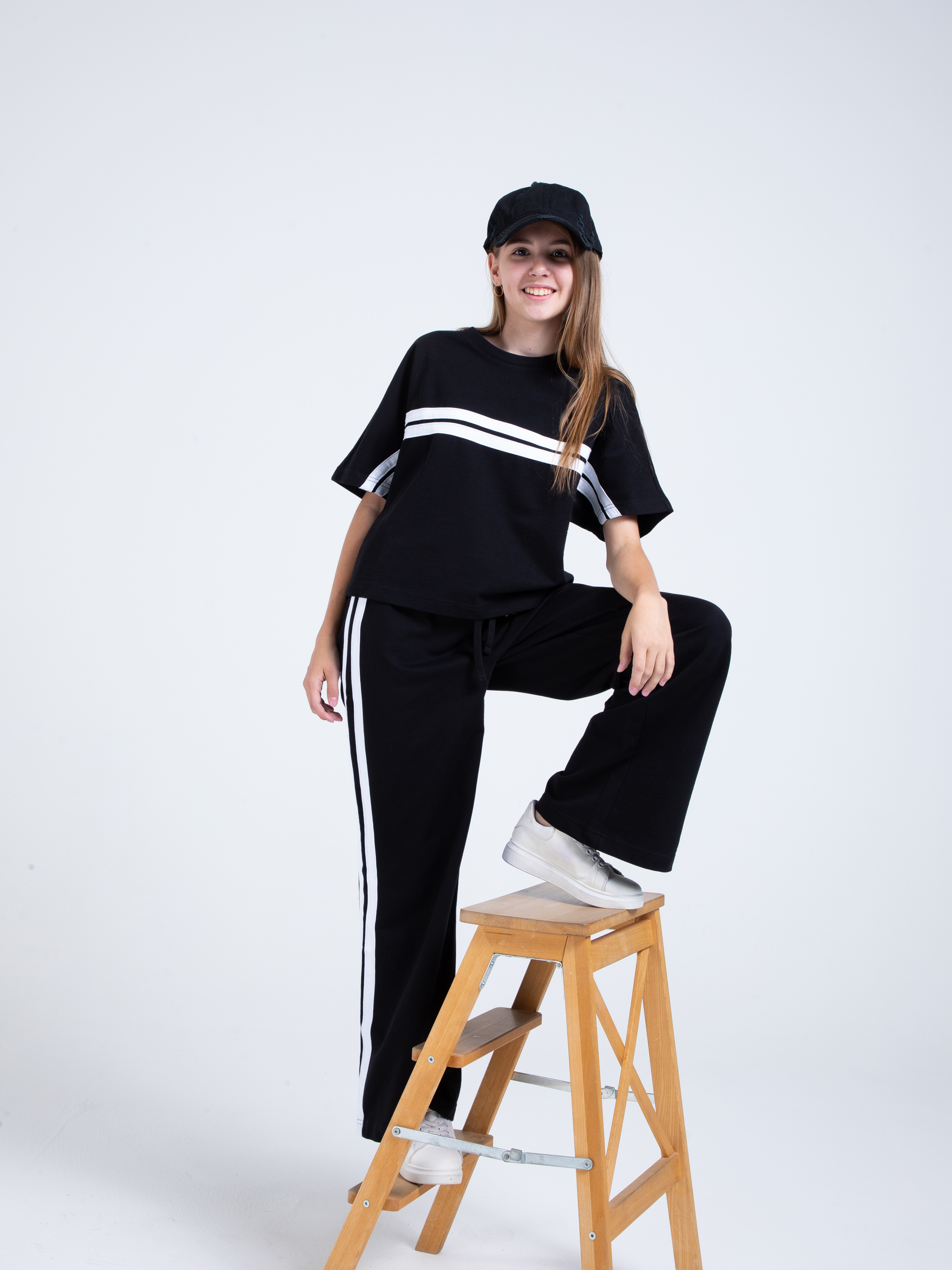 Футболка и брюки STELLA MODA 24401_черный - фото 12