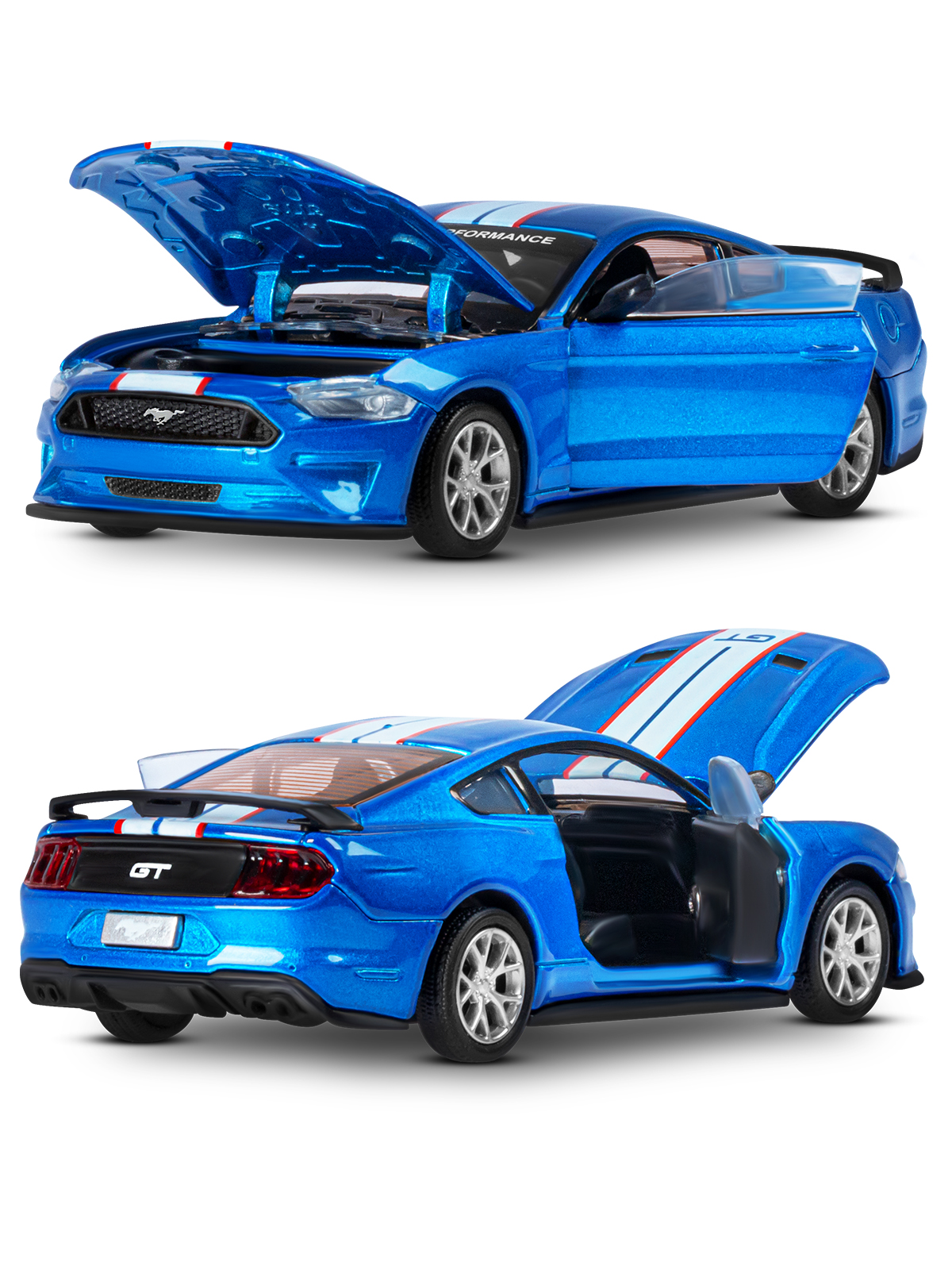 Автомобиль AUTODRIVE Ford Mustang Сборная модель 1:42 JB1251640 - фото 15