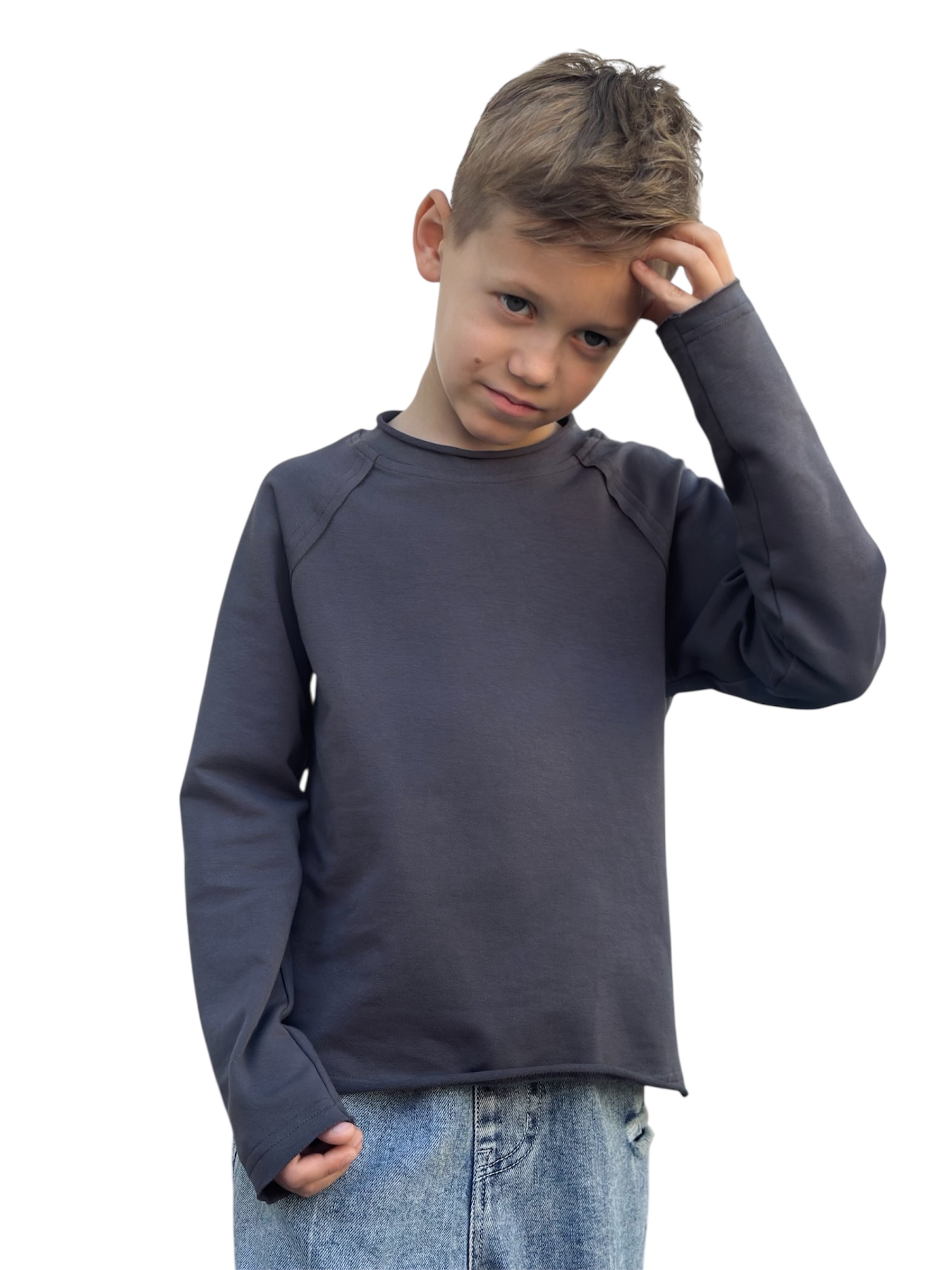 Лонгслив МОЛОДОСТЬ ГОВОРИТ графитлонг - фото 1