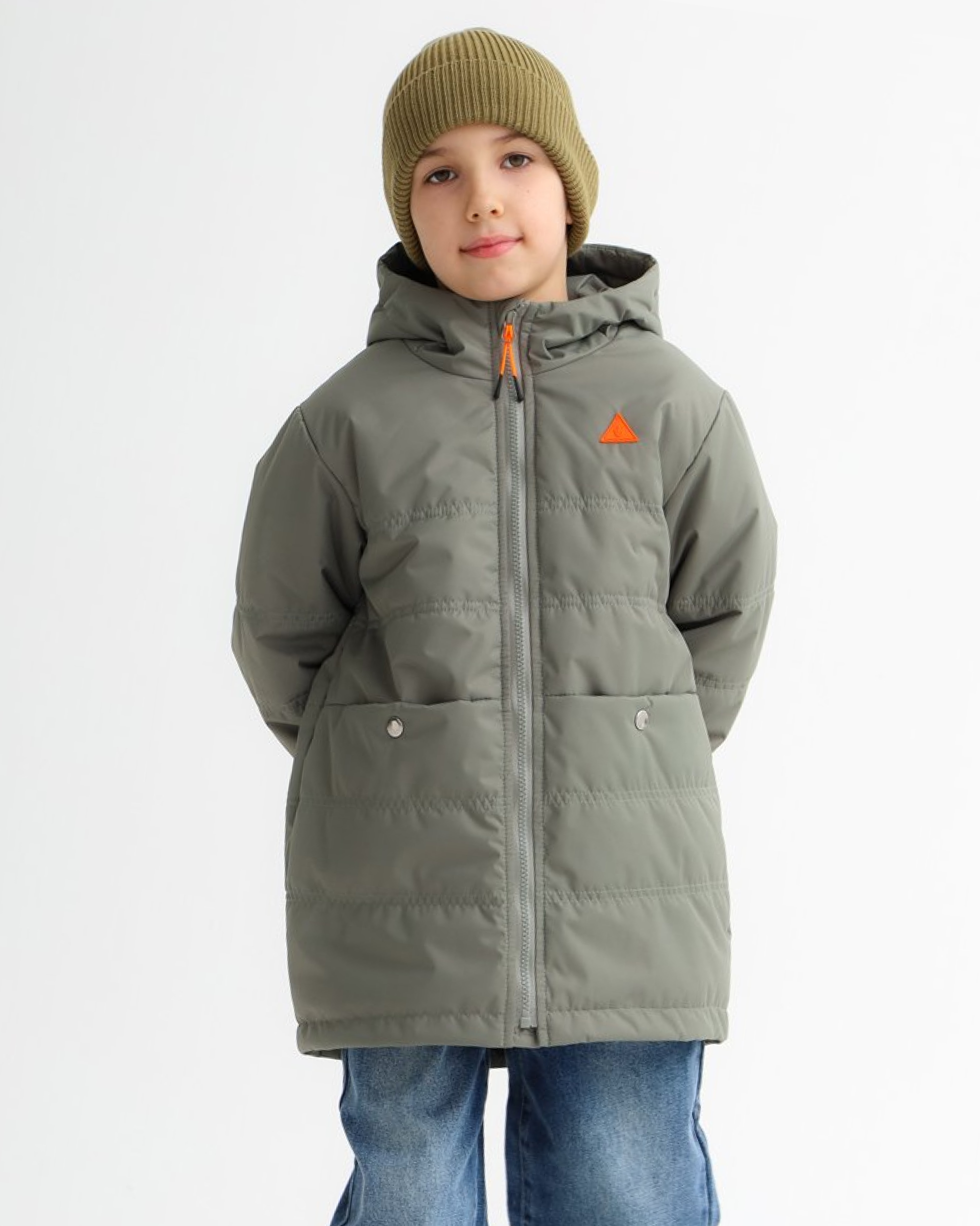 Куртка MINIDINO B-VO-Krt-111/0Куртка демисезонная Мини Д оливка детская - фото 1
