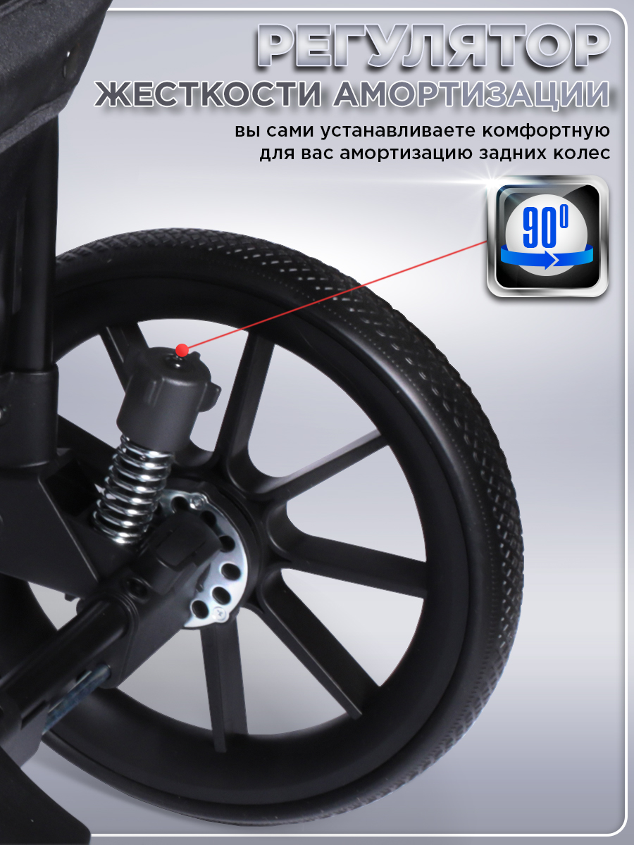 Коляска прогулочная BabyCare Venga Чёрный черный - фото 4