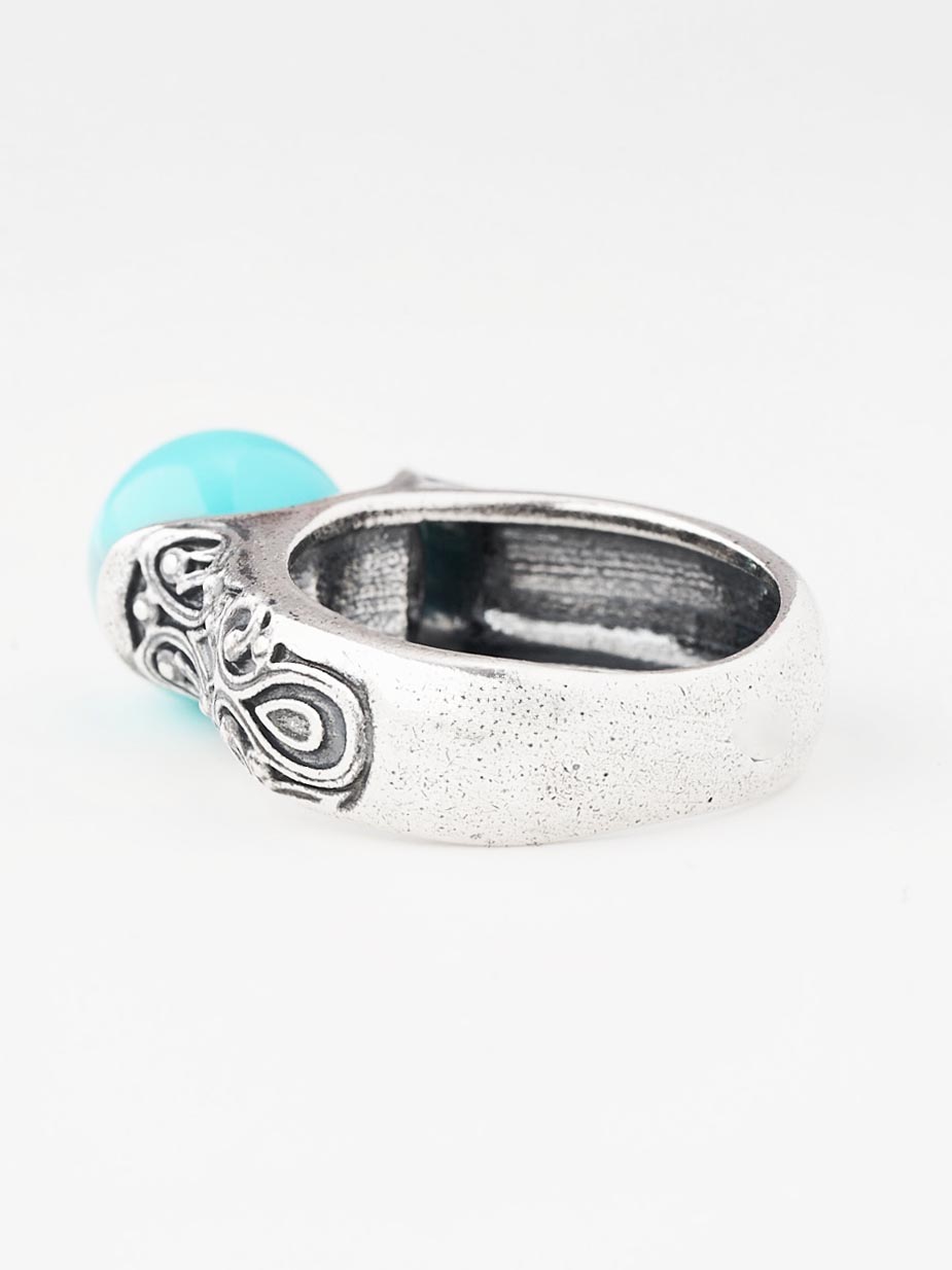 Кольцо Shine and Beauty 80799-108-к-майоркаголуб - фото 4