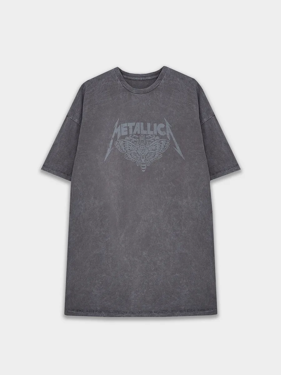 Сорочка ночная Mark Formelle (Марк Формэль) 512079/ACID WASH серый +печать1 - фото 5