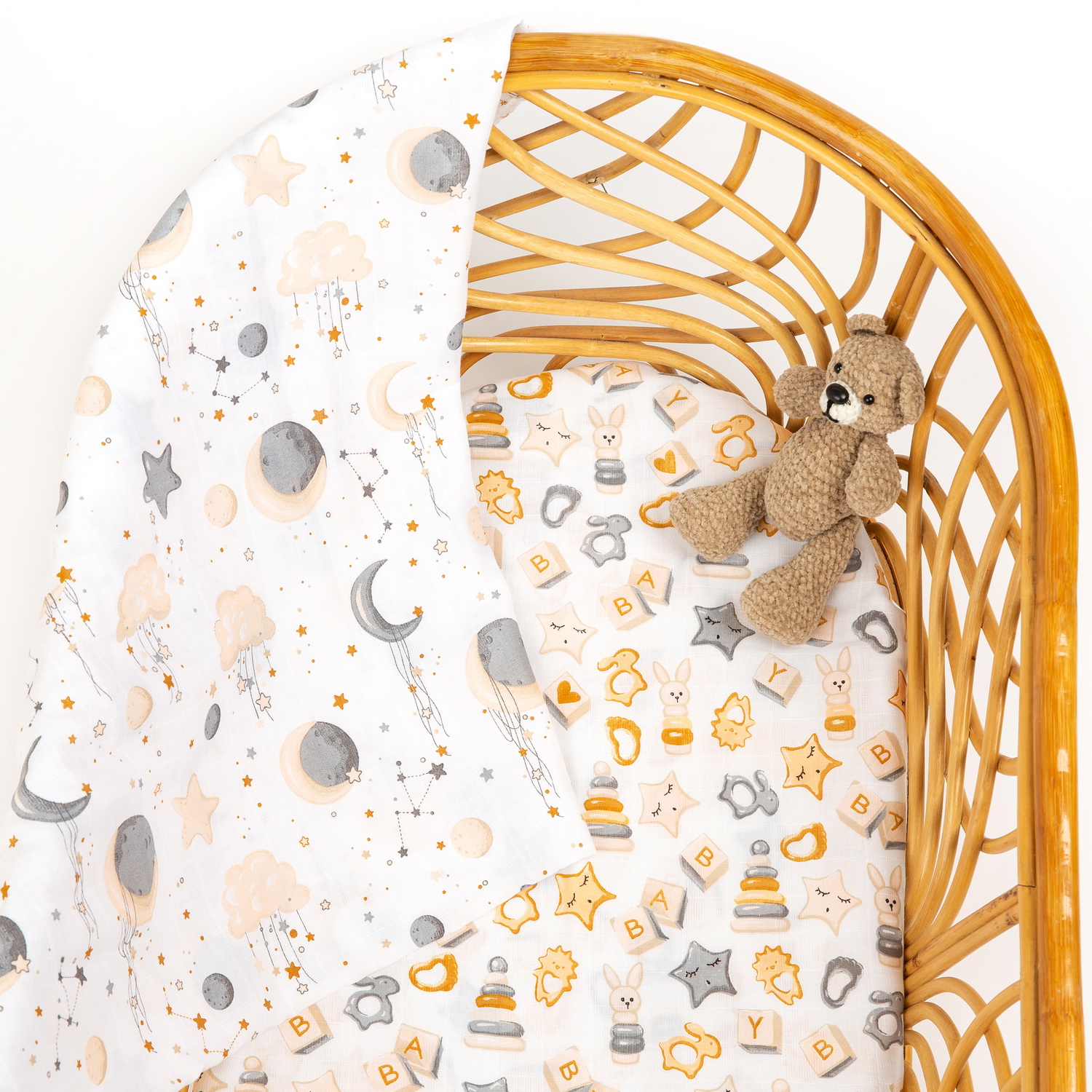 Пелёнка inlovery муслин 130x90 см 2 шт. - фото 10