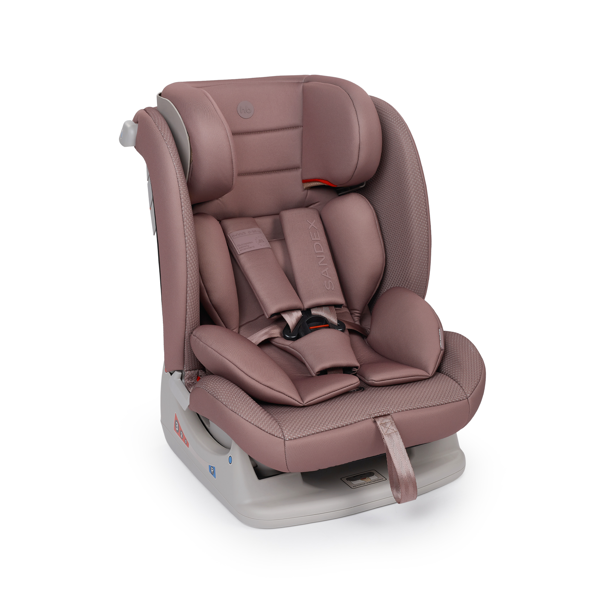 Автокресло Happy Baby Sandex 0+/1/2/3 (0-36 кг) розовый - фото 11