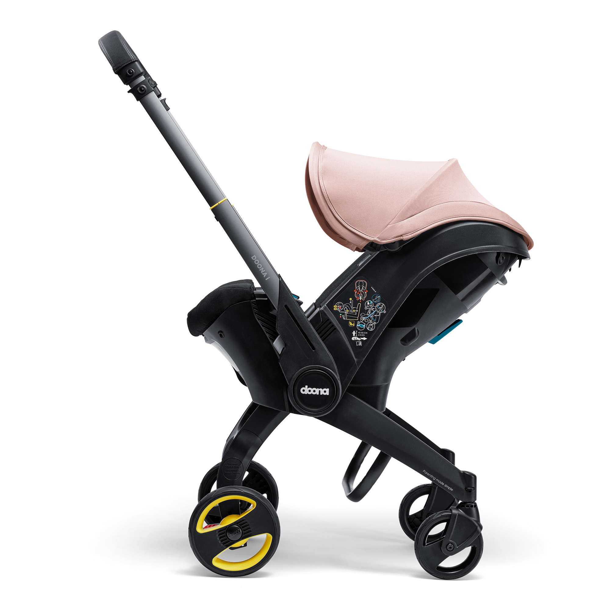 Автокресло Doona i, цвет: Blush Pink Isofix 0 (0 -13 кг) - фото 24