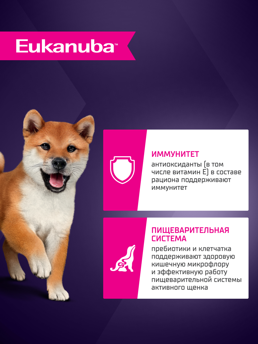 Корм для щенков Eukanuba с ягненком сухой 0.8кг - фото 3