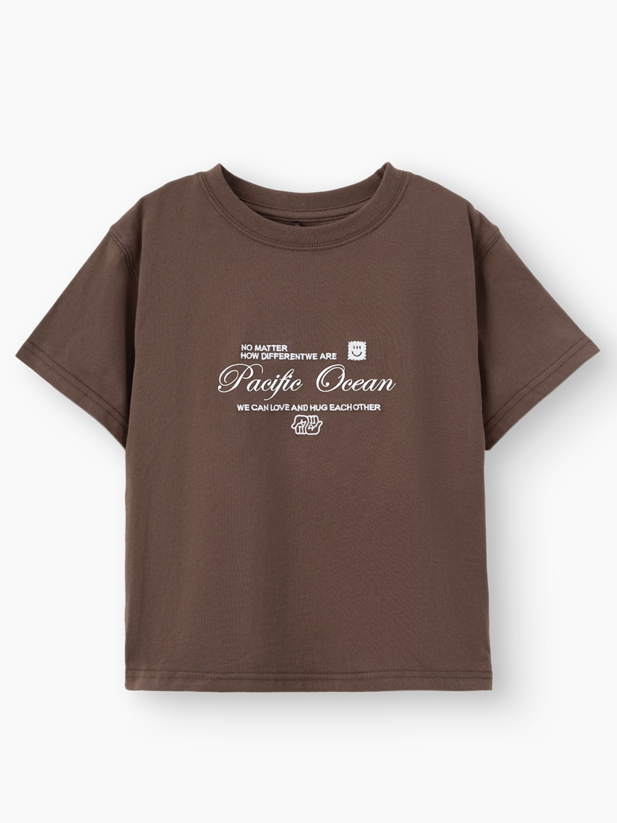 Футболка Happy Baby 88297-0_dark brown (text) - фото 7