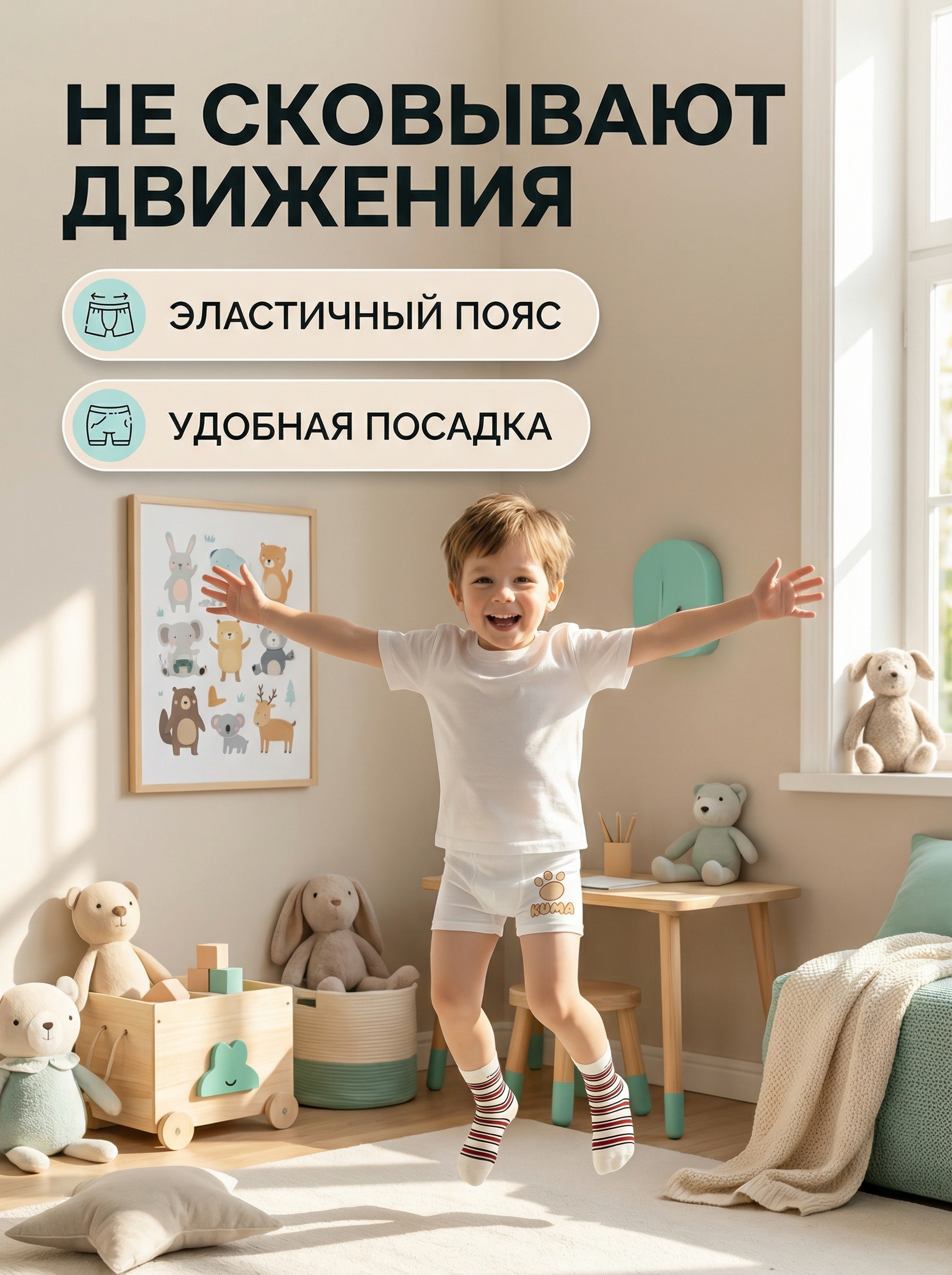 Трусы 4 шт Bambooland Boxer-Bear - фото 12