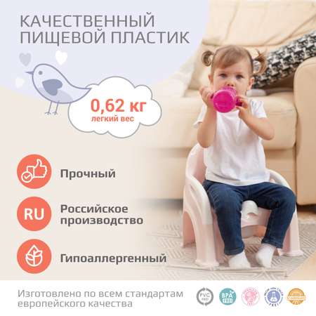 Горшок-стул детский KidWick Премьер серый с белой крышкой