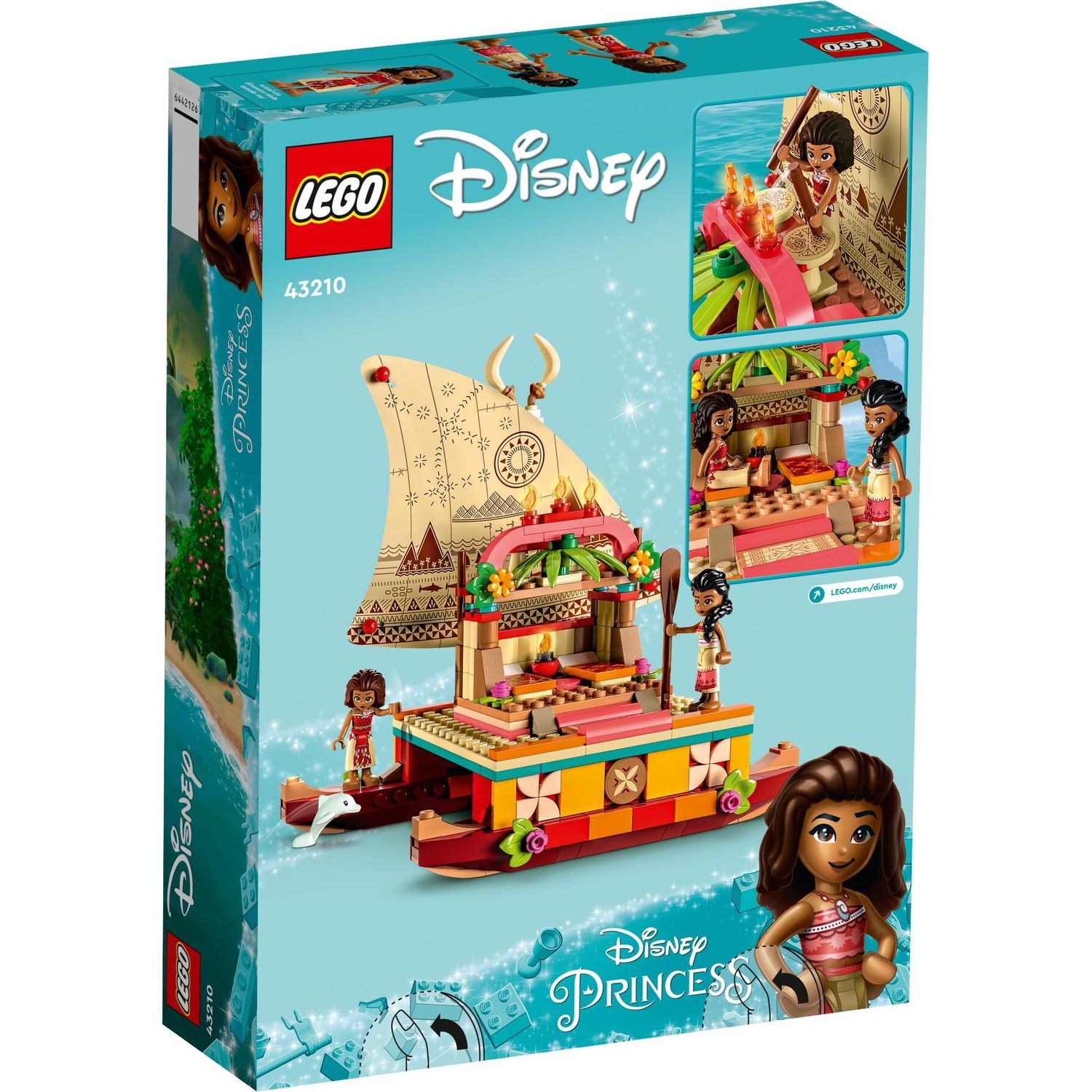 Конструктор LEGO Disney Princess Путеводная лодка Моаны 321 дет. - фото 6