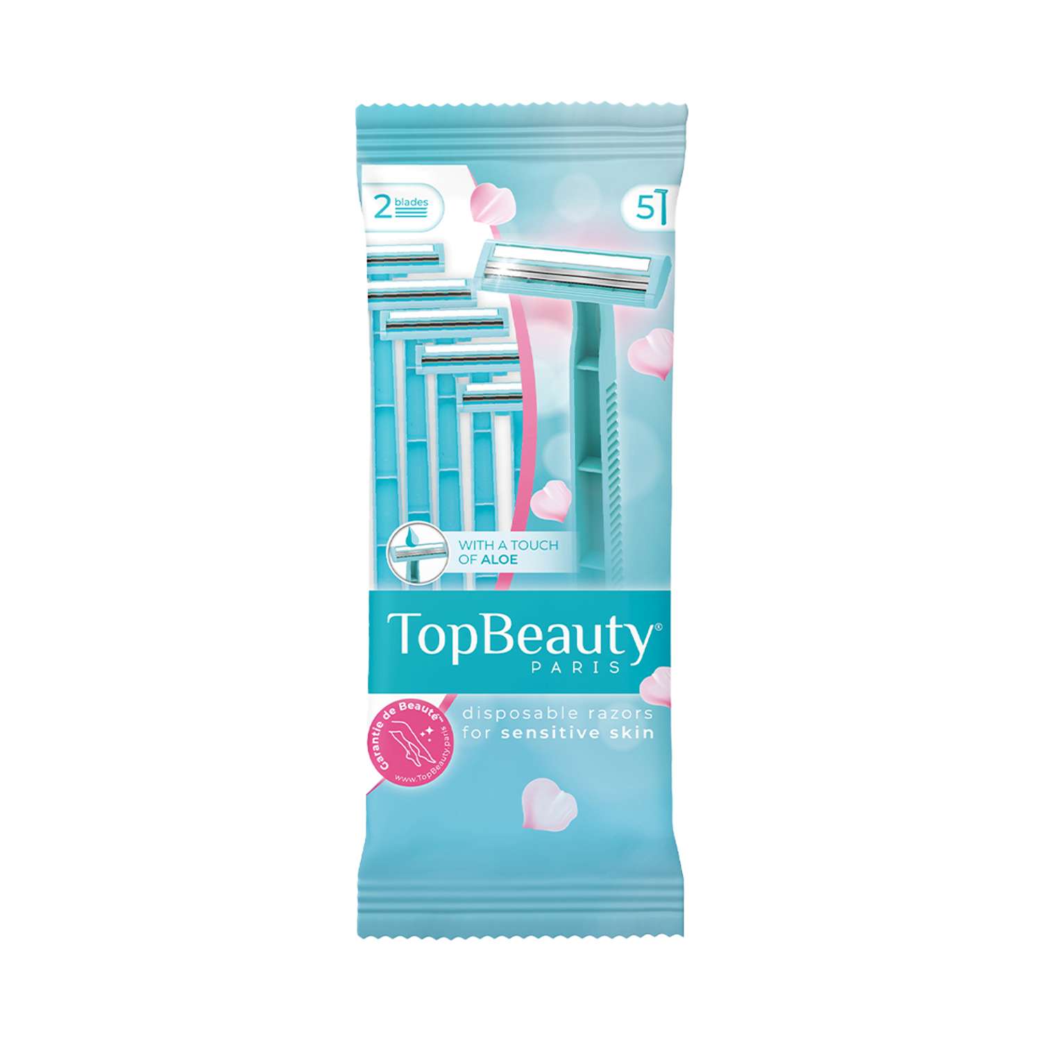 Бритва одноразовая женская TopBeauty Paris 2 Франция 5шт - фото 1