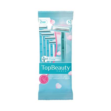 Бритва одноразовая женская TopBeauty Paris 2 Франция 5шт