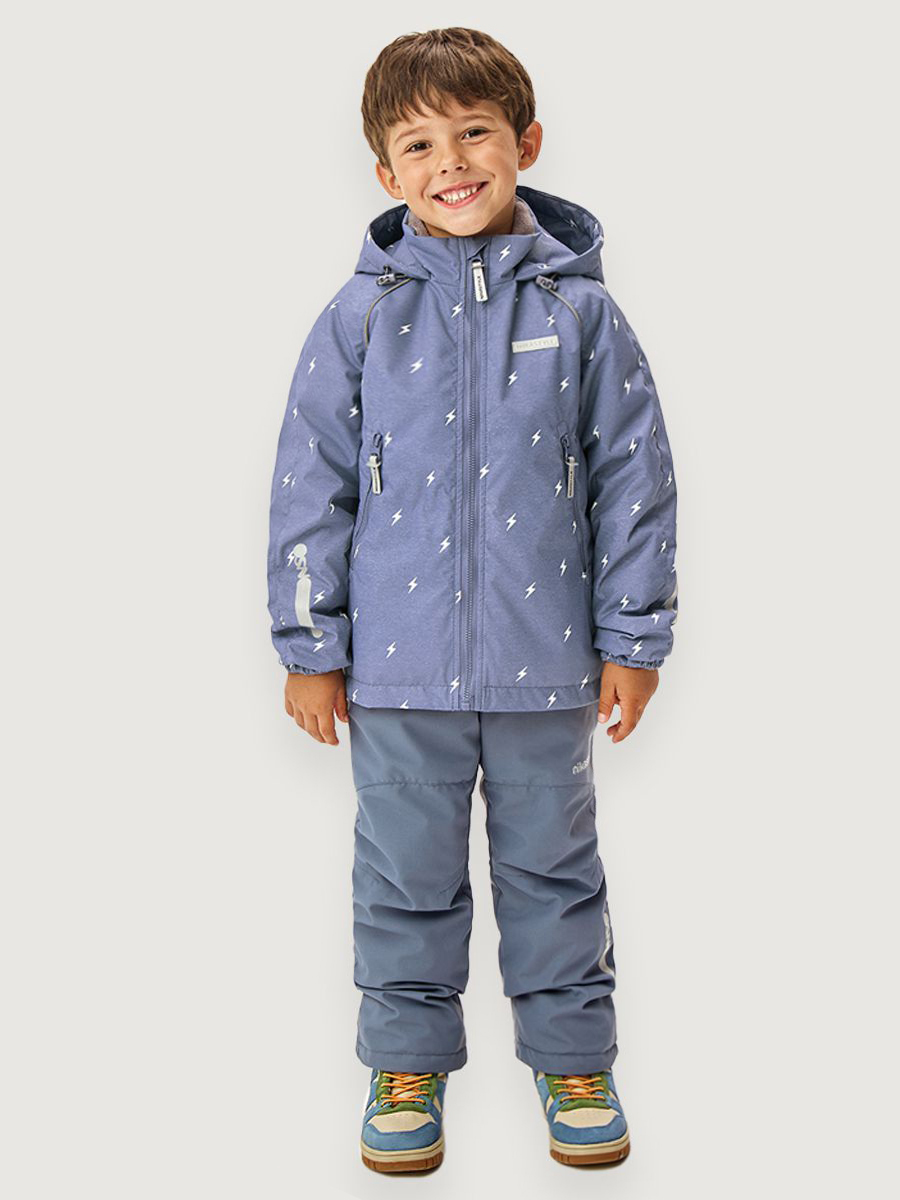 Куртка и полукомбинезон NIKASTYLE 7м0926 деним/серый - фото 1