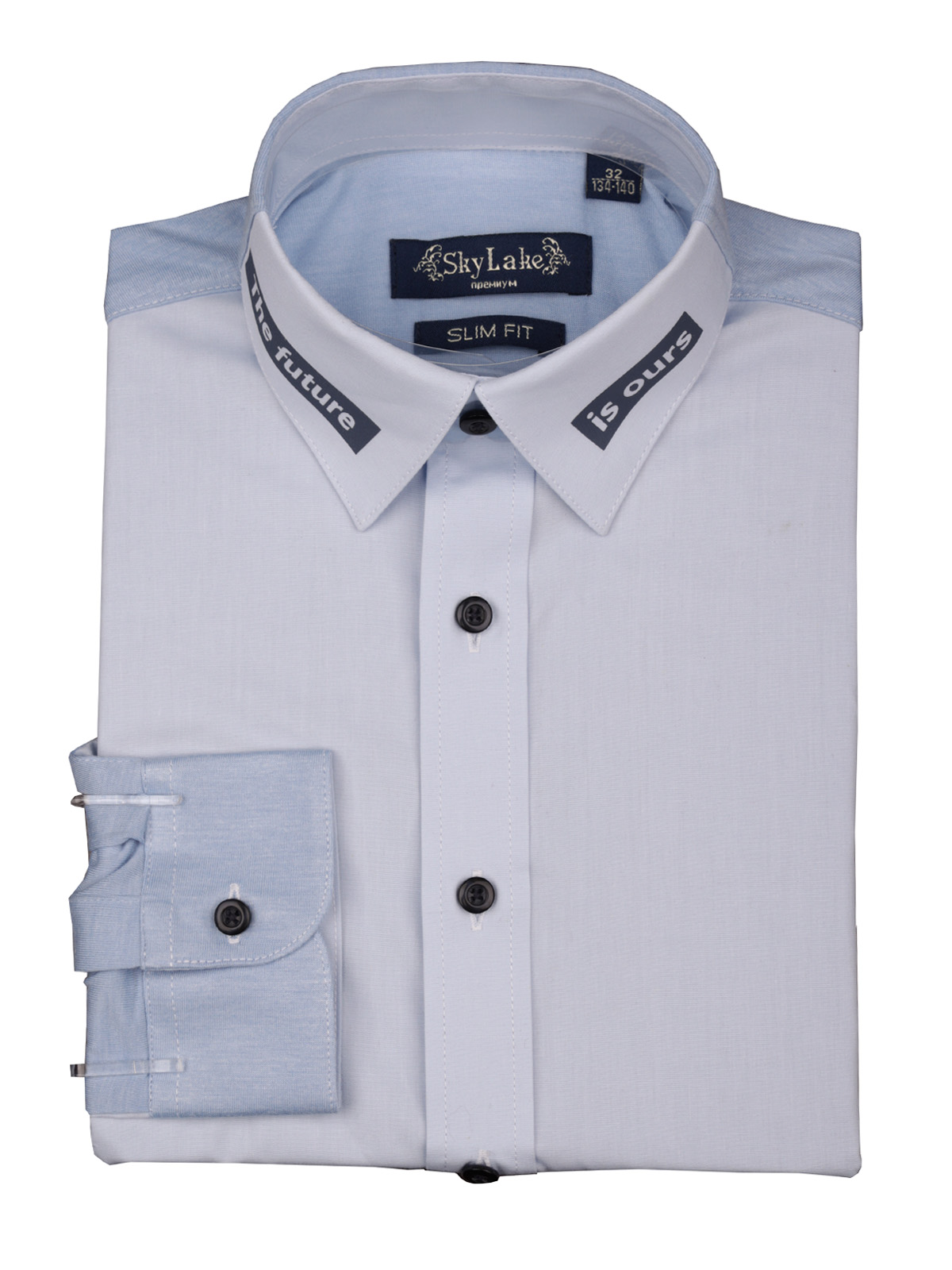 Рубашка Sky Lake 1269 PREMIUM SLIM FIT небесный - фото 5