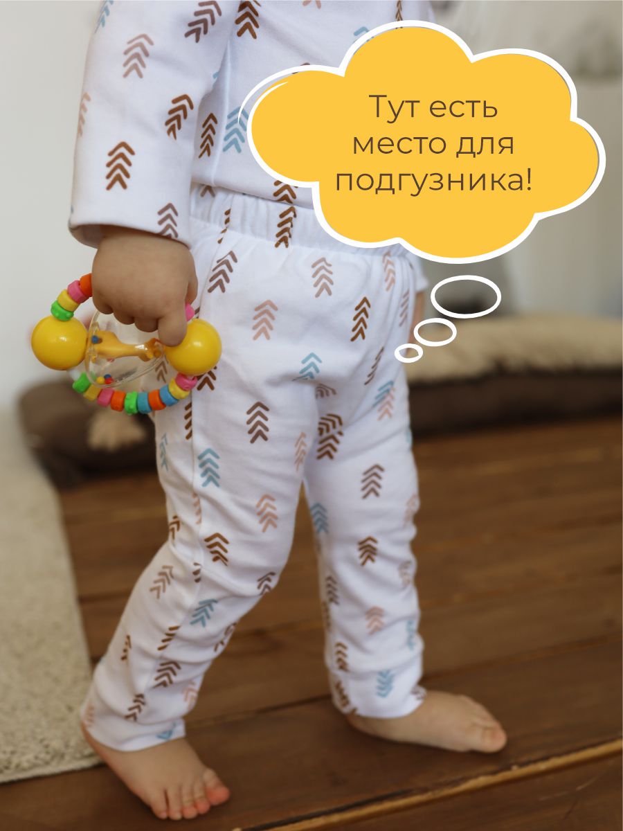 Штанишки 3 шт ШВЕЙНЫЕ ИСТОРИИ ползункисердечки - фото 6