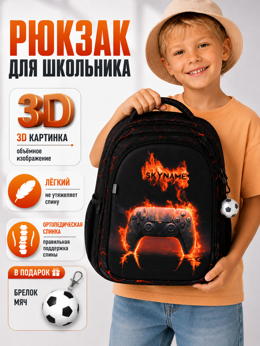 Рюкзак SkyName для мальчика 8 в 1 - фото 2