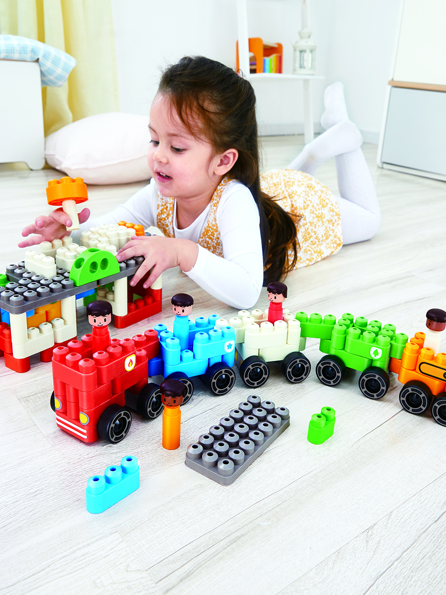 Конструктор Hape Городской транспорт 130 дет. - фото 1