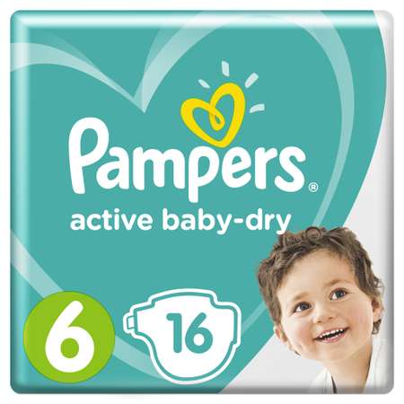 Подгузники Pampers Active Baby-Dry 6 (13-18 кг) 16 шт.