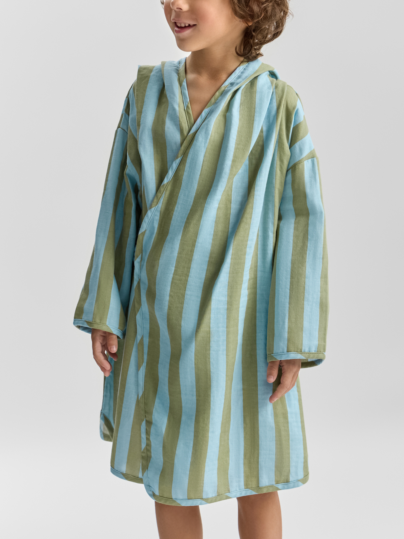 Халат Happy Baby 88129-1_blue-green-stripe - фото 1
