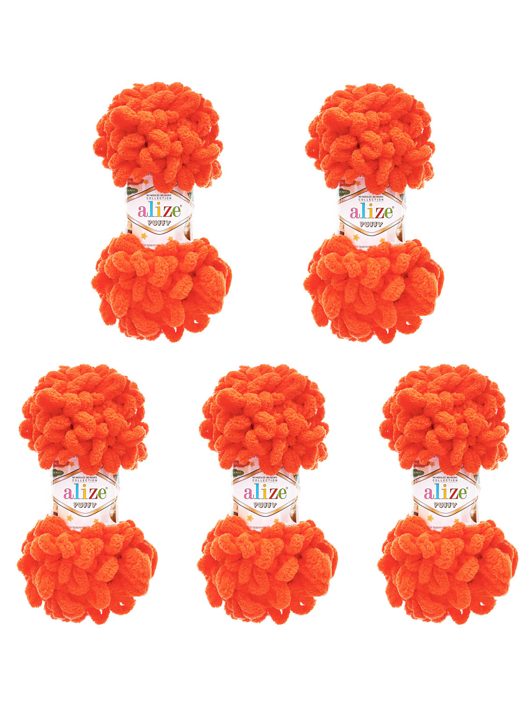 Пряжа для вязания Alize puffy 100 г 9 м микрополиэстер фантазийная плюшевая 421 гранатовый 5 мотков - фото 6