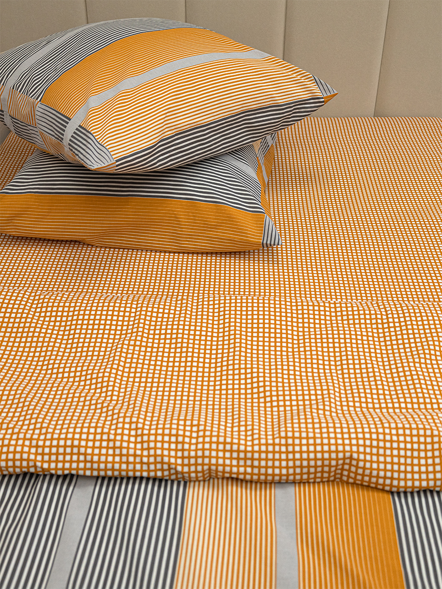 Комплект постельного белья BRAVO поплин Оранс полутораспальный 4 предм. - фото 6