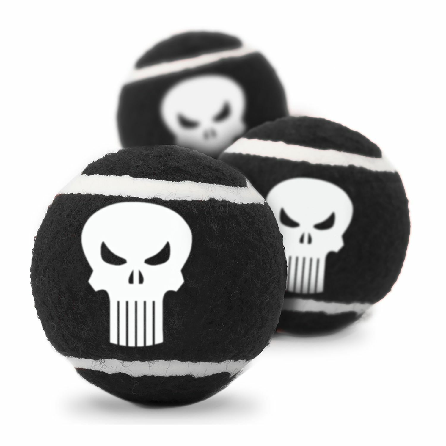 Игрушка для собак Buckle-Down Теннисный мячик Каратель Черный - фото 1