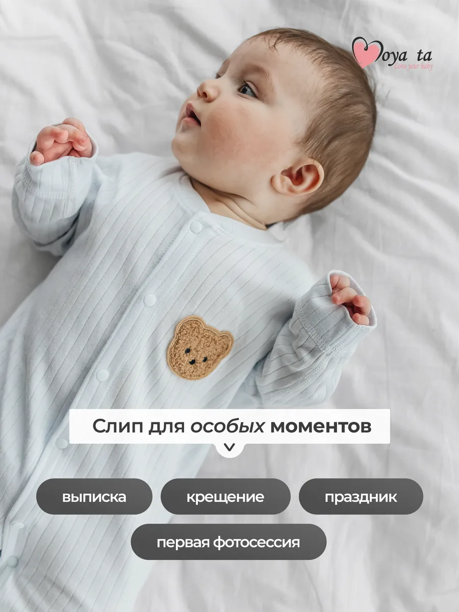 Комбинезон Moya ta slip_one_bear_blue - фото 10