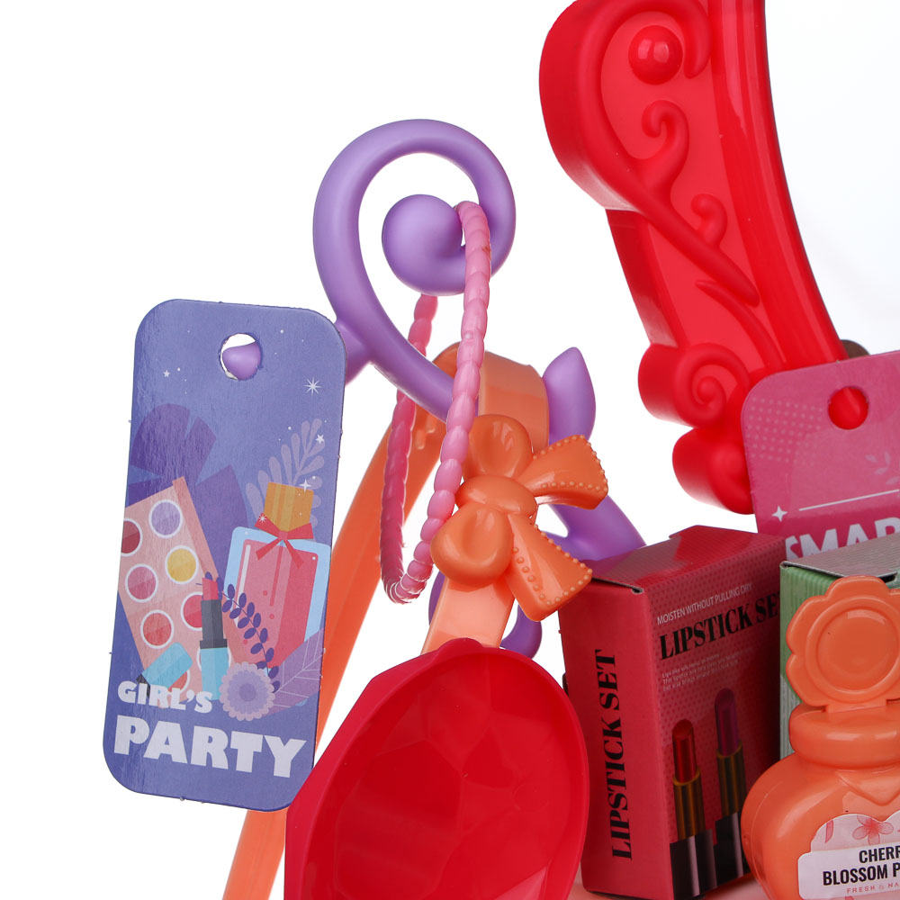 Игрушка Игроленд бижутерия, фен, косметика, маникюрный набор, инструменты, туалетный столик - фото 8