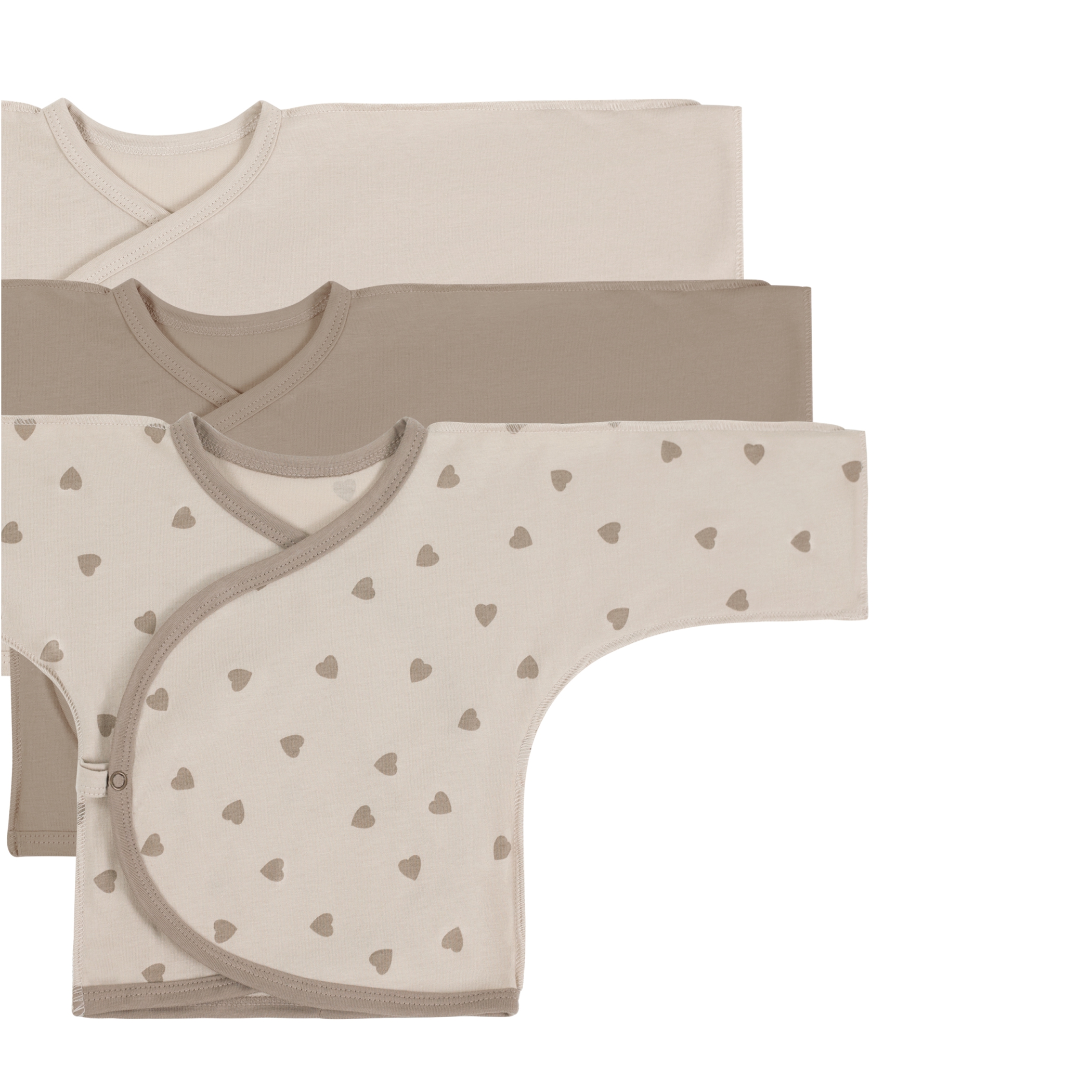 Распашонка 3 шт Фабрика Бамбук MU011014KNR/116MU/Шоколад_сердечки - фото 2