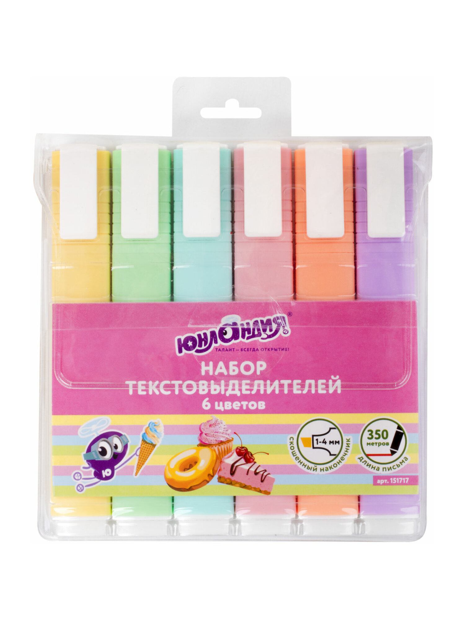Текстовыделители Юнландия 6 шт. - фото 8