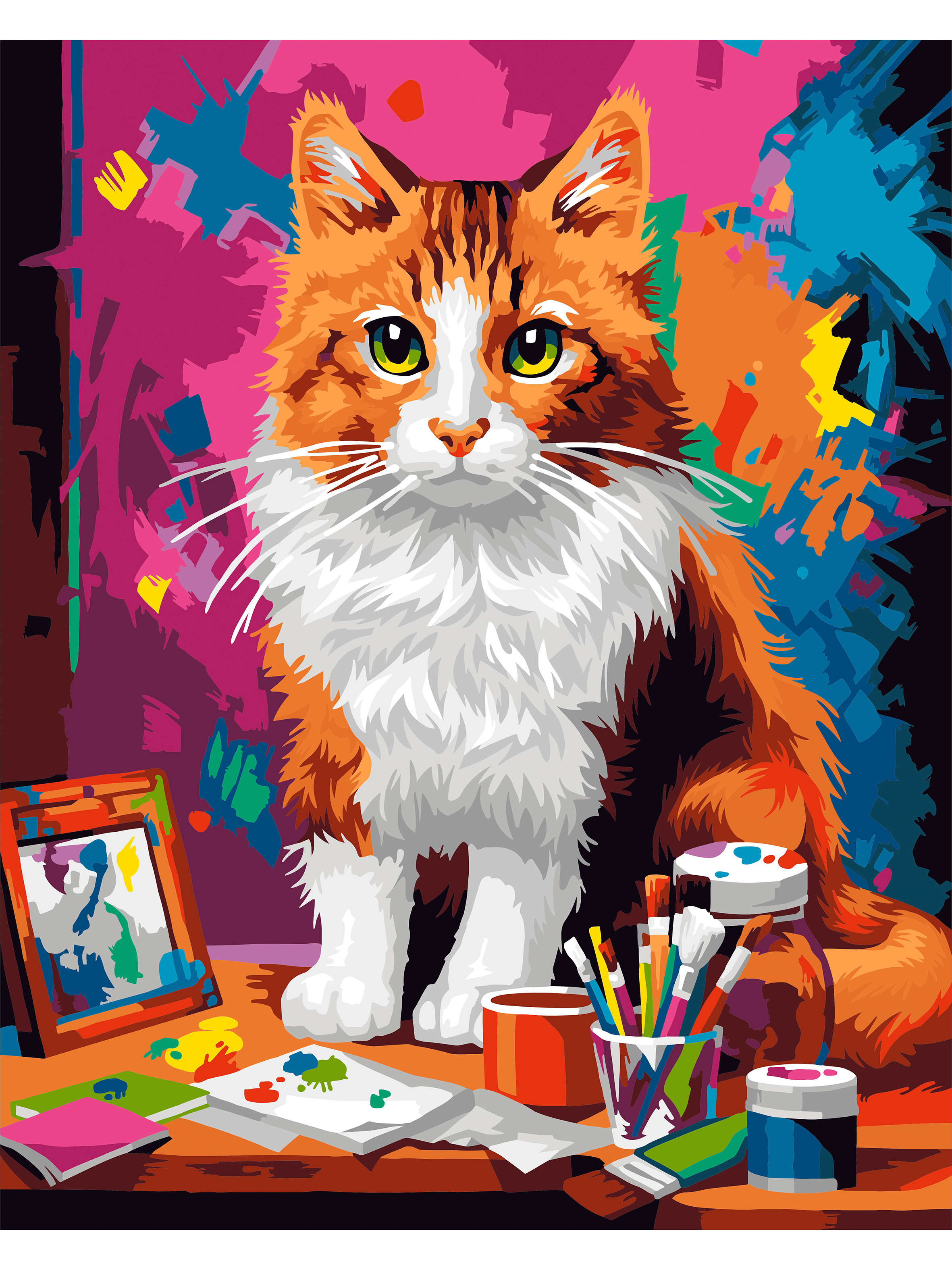Картина по номерам Hobby Paint Пушистый художник в ассортименте - фото 2